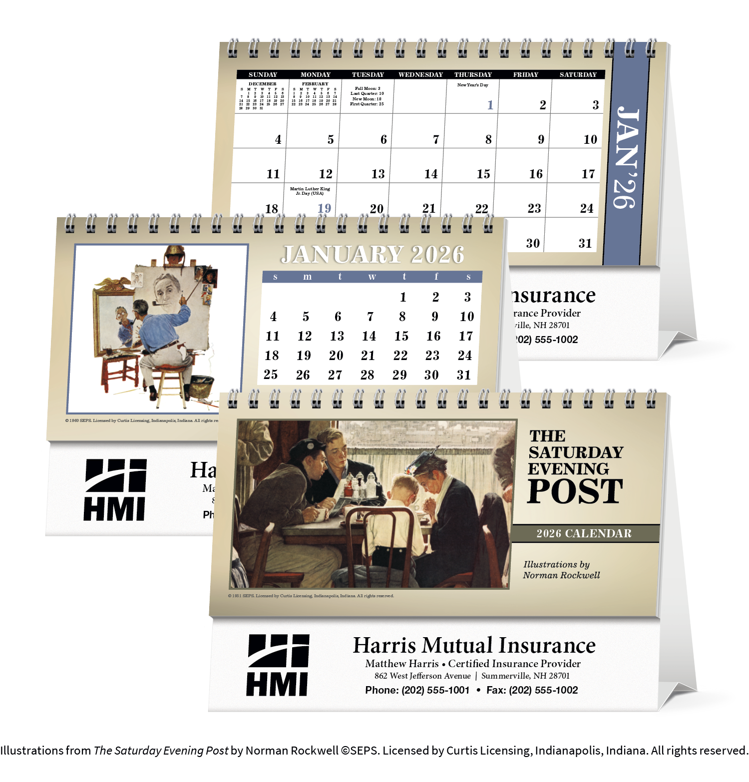Triumph® Calendars The Saturday Evening Post Illustrations by Norman Rockwell Desk Calendar 26