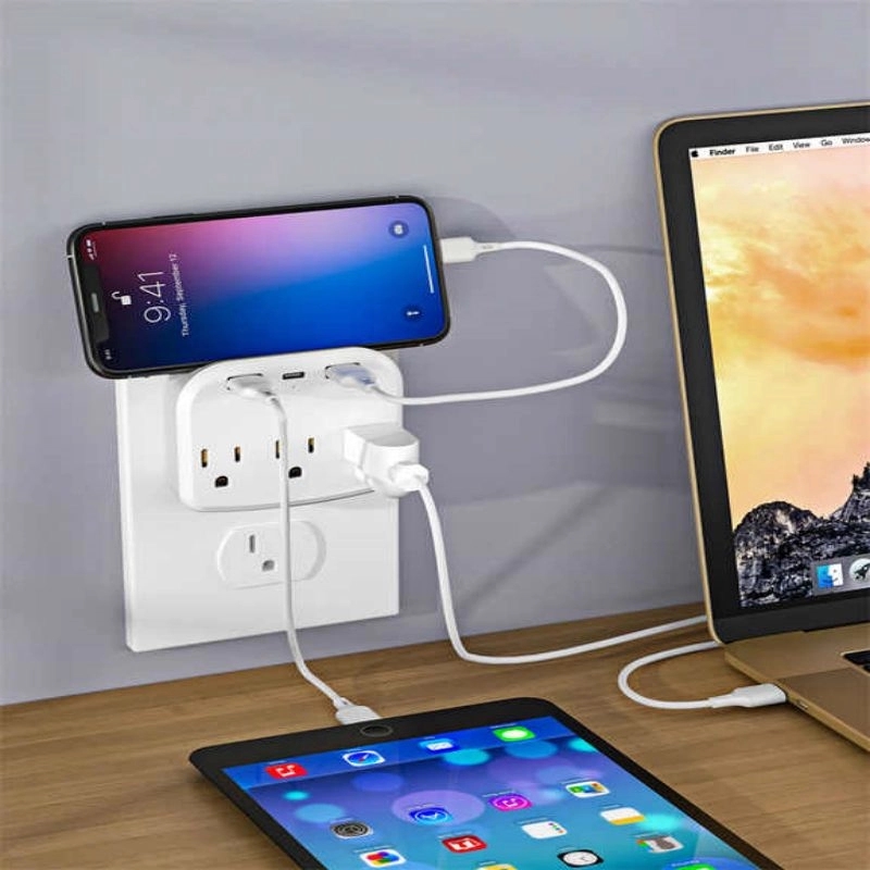 3-Outlet Extender with 3 Usb Power Strip 14