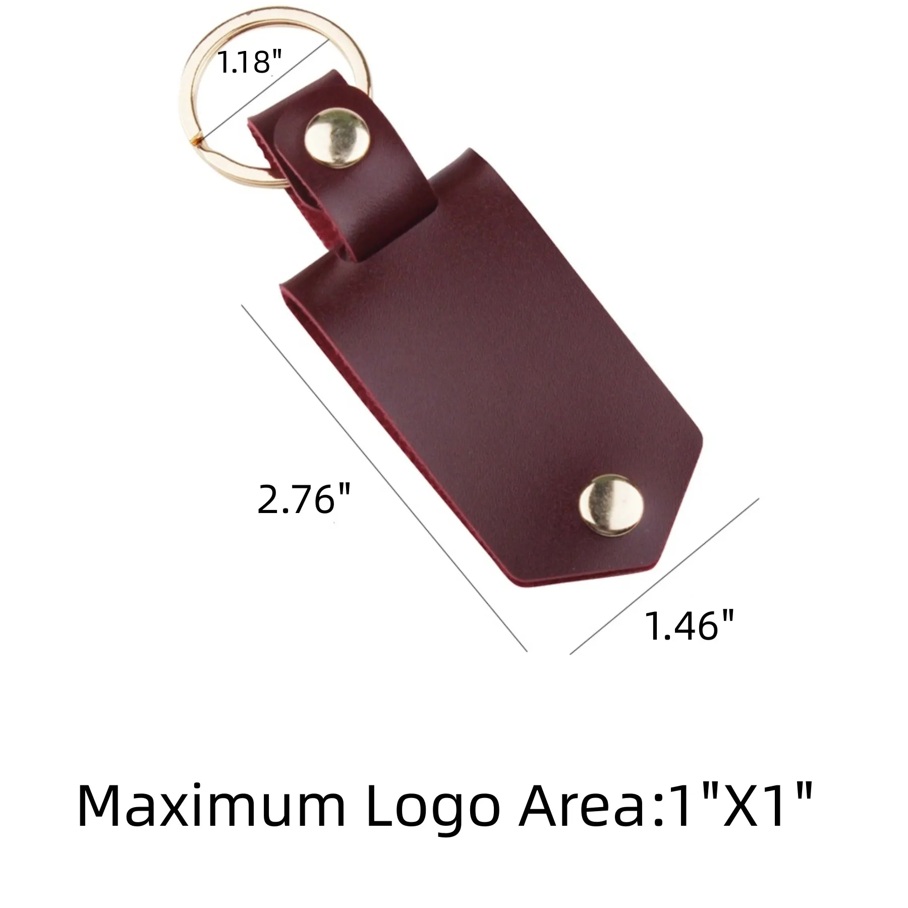 PU Leather Photo Frame Keychain 3