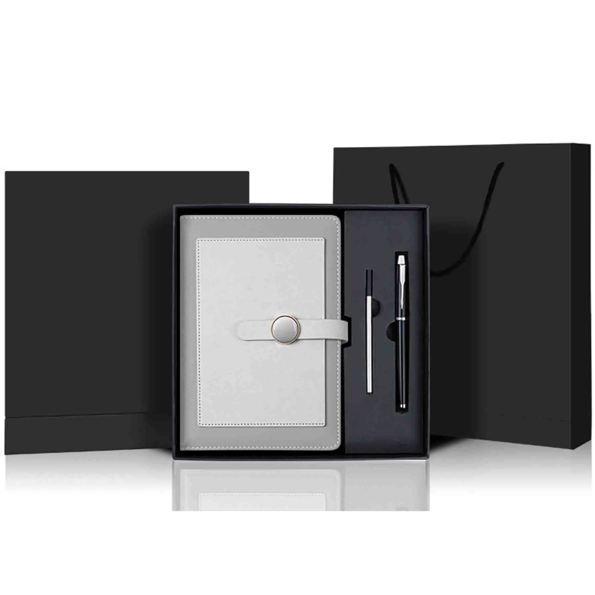 Gift Box Includes Pu Leather Notebook Pen Replacement Refill 1