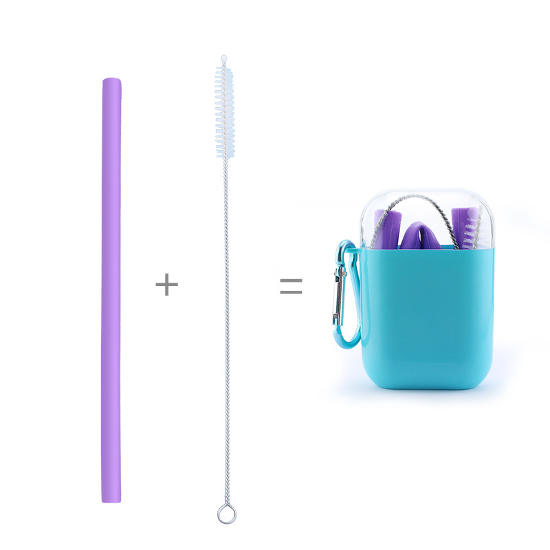 Reusable Silicone Straw Set with Portable Case 4