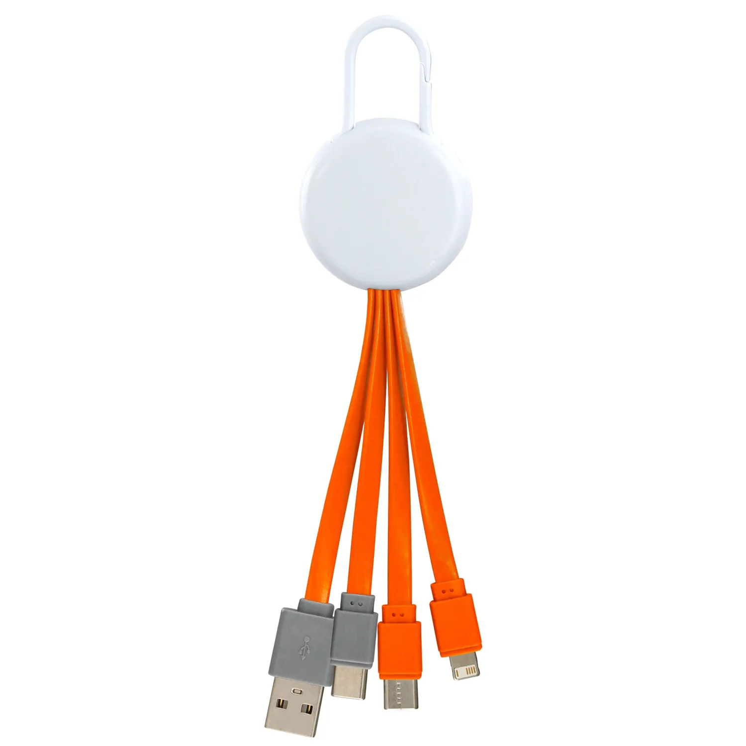 WHITE VIVID CLIP 3-IN-1 DUAL INPUT CHARGING CABLE 19