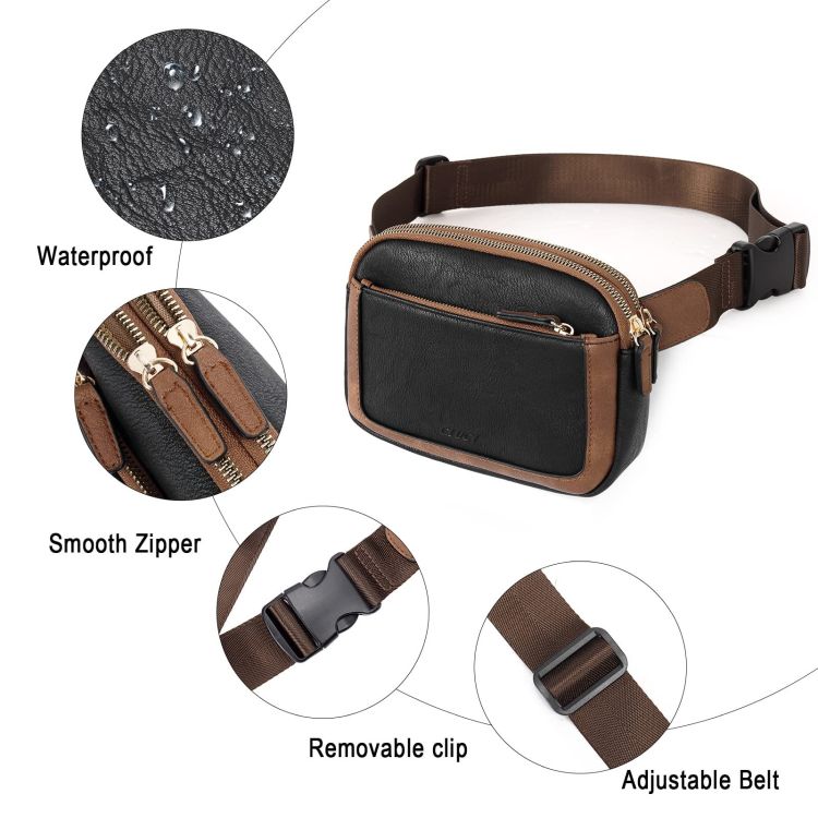 PU Leather Belt Bag Fanny Packs Crossbody Purse 3