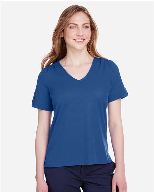 Women's CrownLux Performance® Plaited Rolled Sleeve Shirt - DG20WB 54