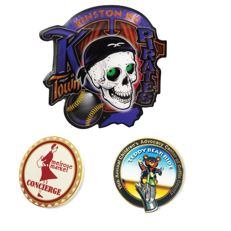 1.75" Full Color Offset Printed Lapel Pin with Epoxy Dome 1