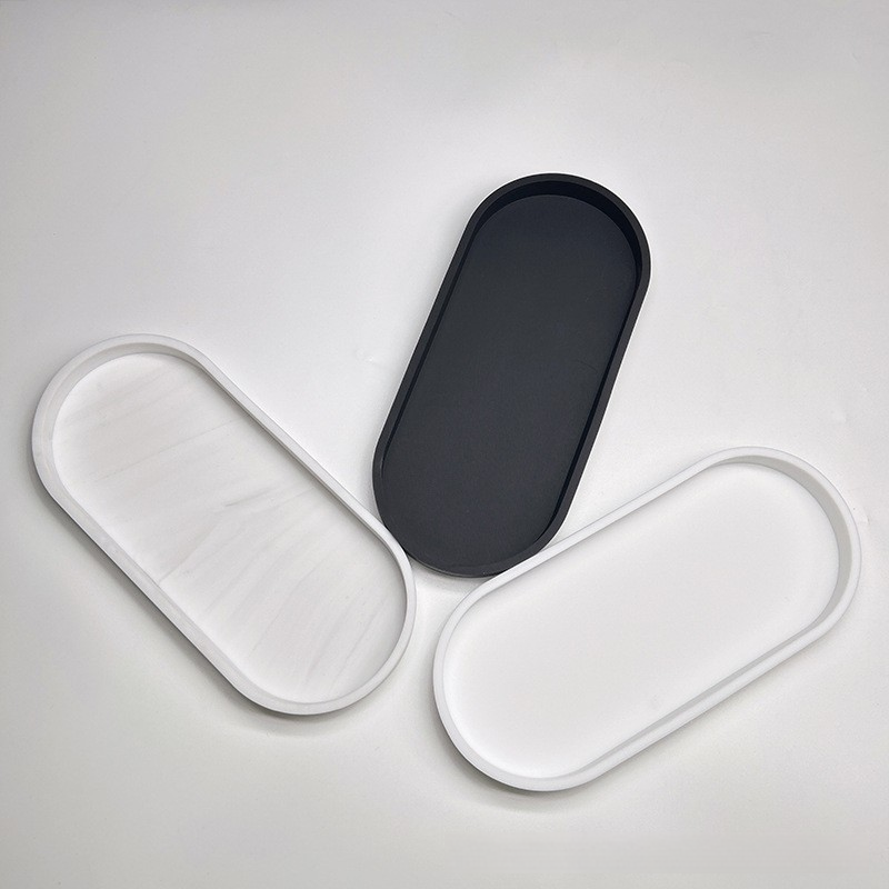 Oval Bathroom Vanity Tray 4