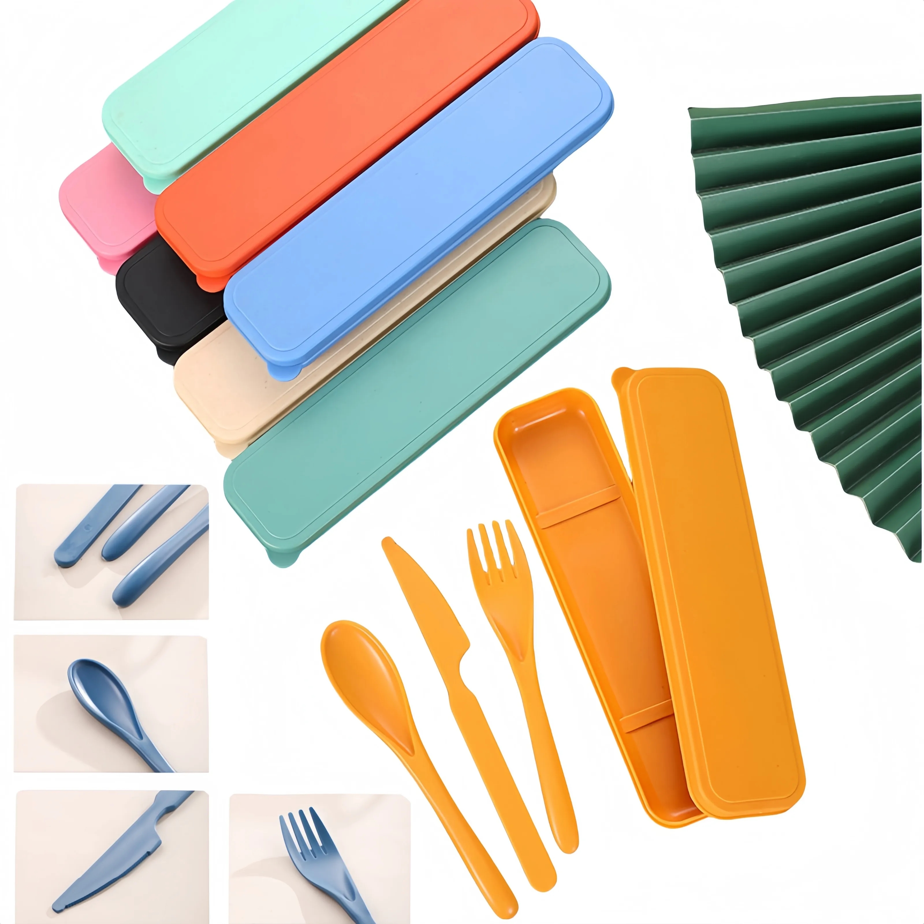 Outdoor camping reusable tableware set 3