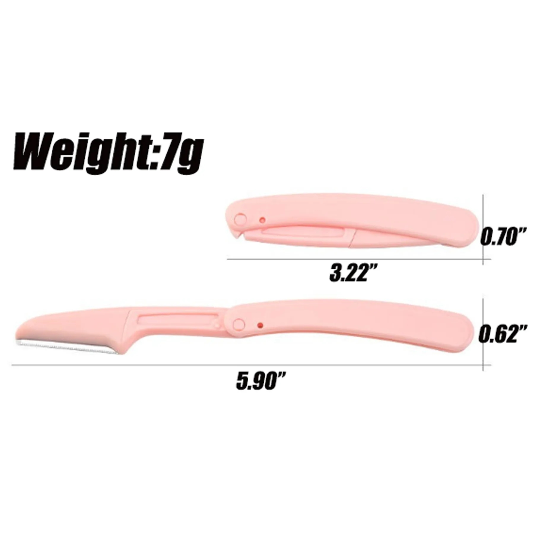 Folding Eyebrow Trimmer with Replaceable Blades 1