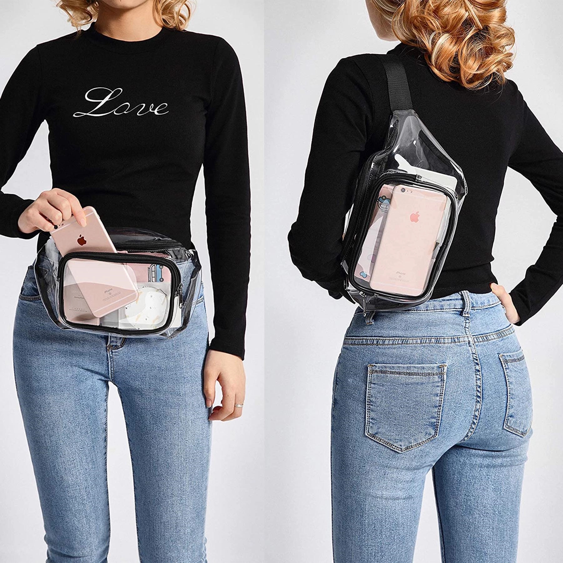 Clear Fanny Waist/Chest /Sling/Crossbody Pack 5