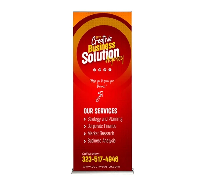 Steppy Retractable Banner Stand Package (30" x 78") 5