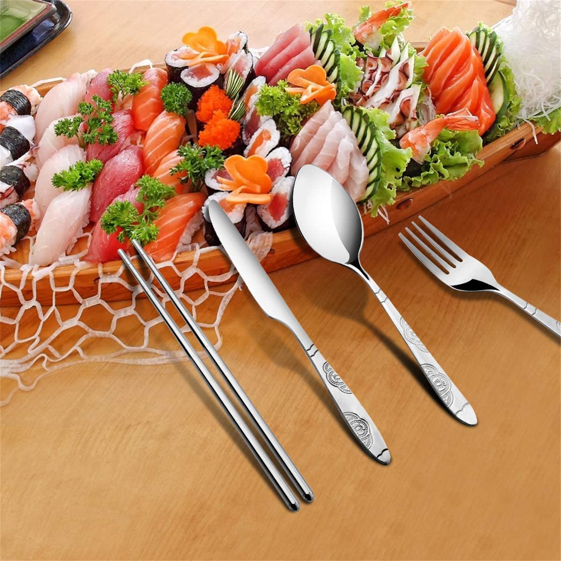 Reusable Flatware Set With Carrying Case 4