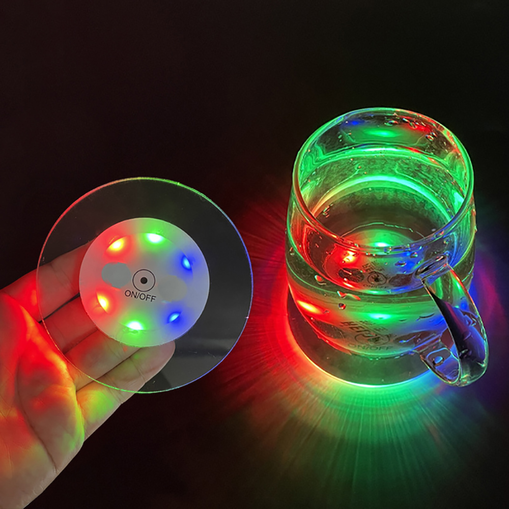 10cm LED Luminous Coaster Cup Mat 5
