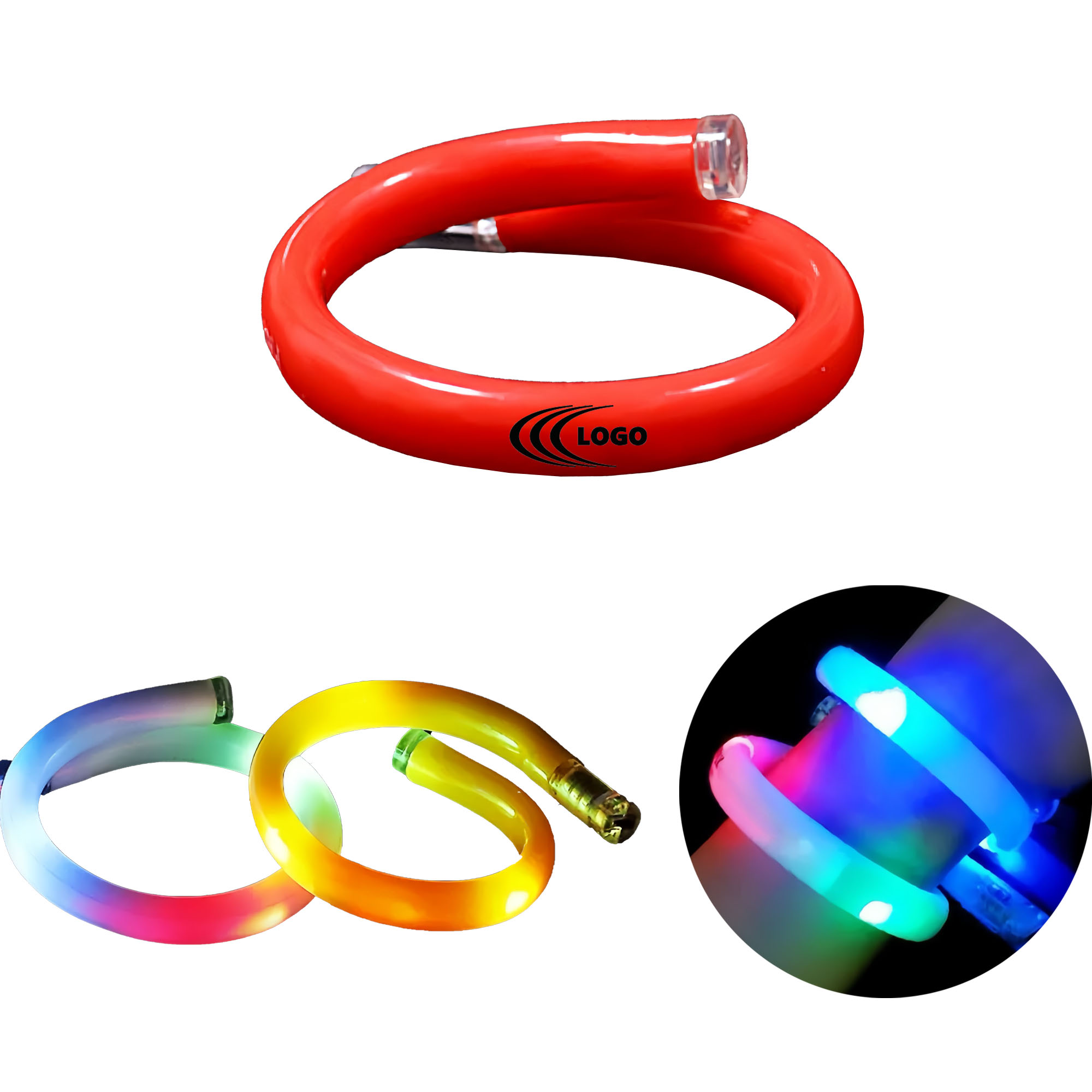Light-Up LED Wristband Flashing Glow Bracelet 2