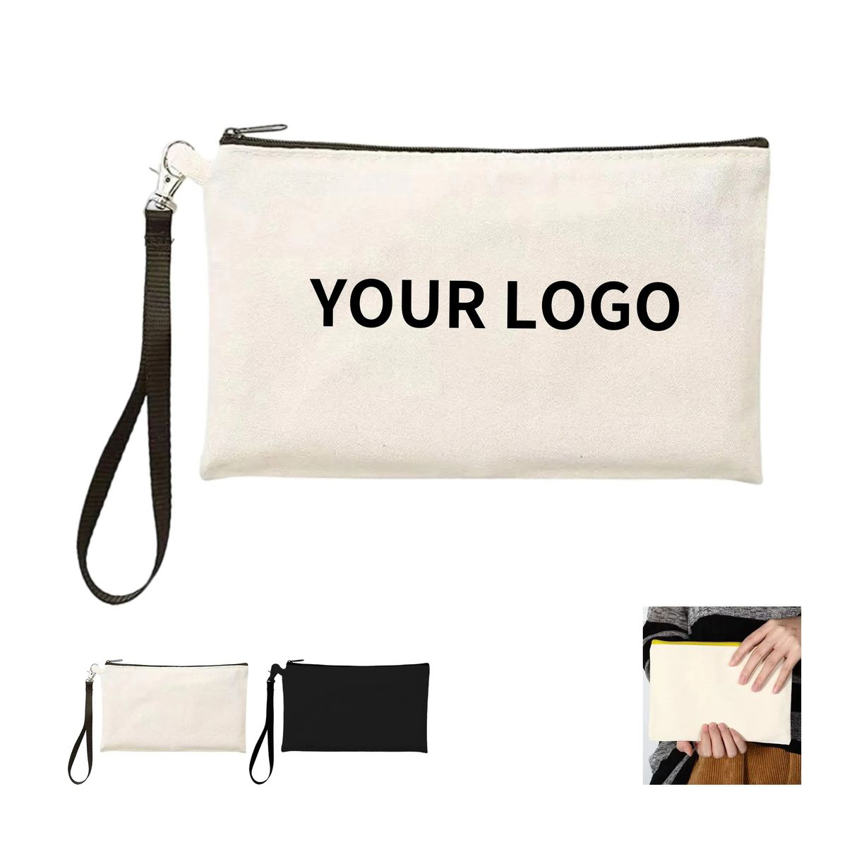 Canvas Zipper Pencil Bag for School and Travel 4