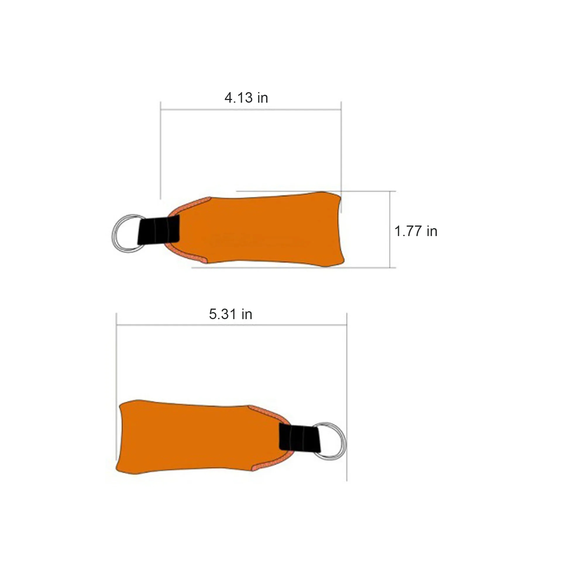 Waterproof Foam Neoprene Float Keychain 1