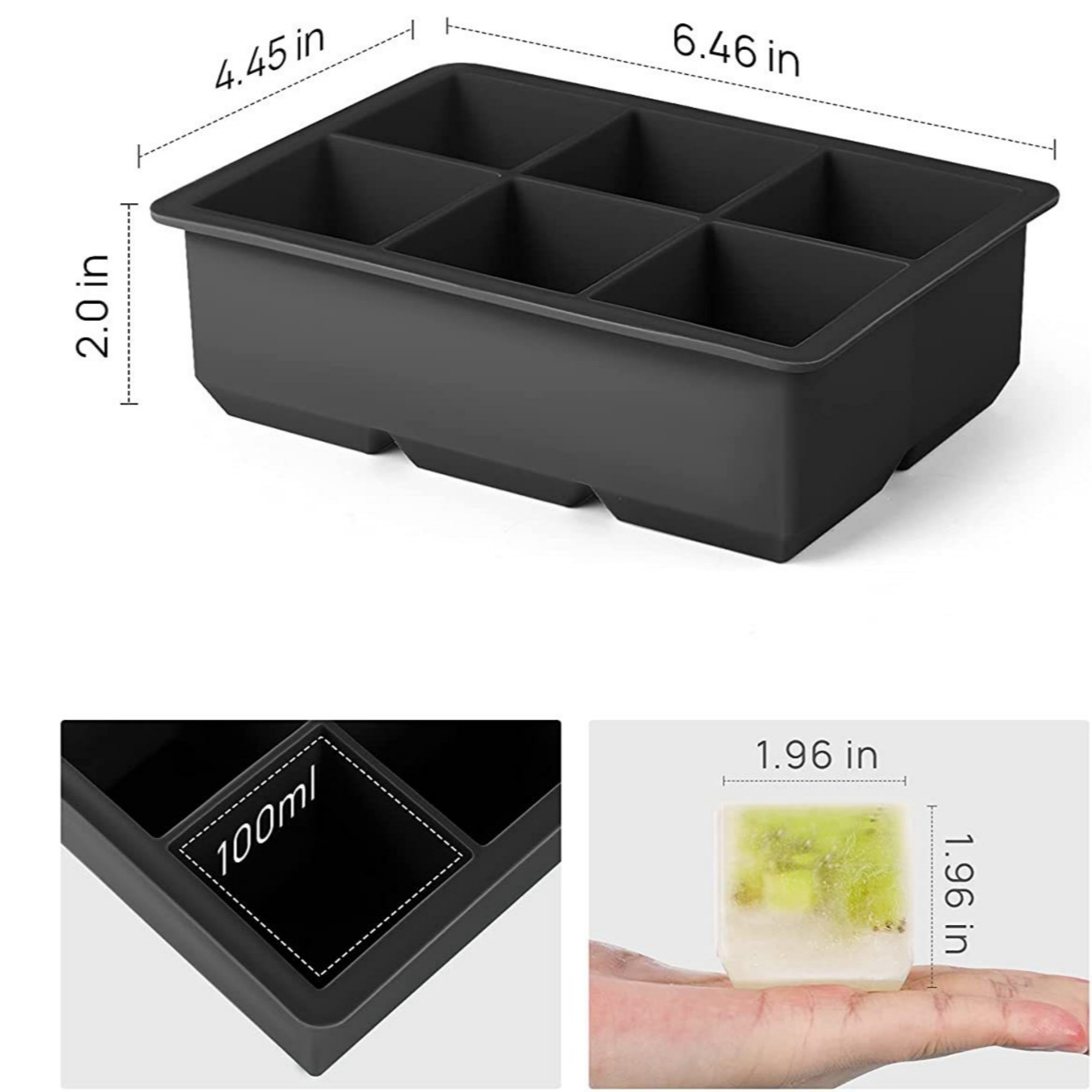 Food - grade Silicone Ice Tray 8