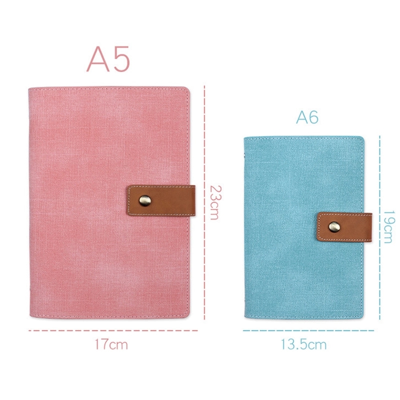 PU Leather A5/A6 Business Travel Journal Binder Notebook 17