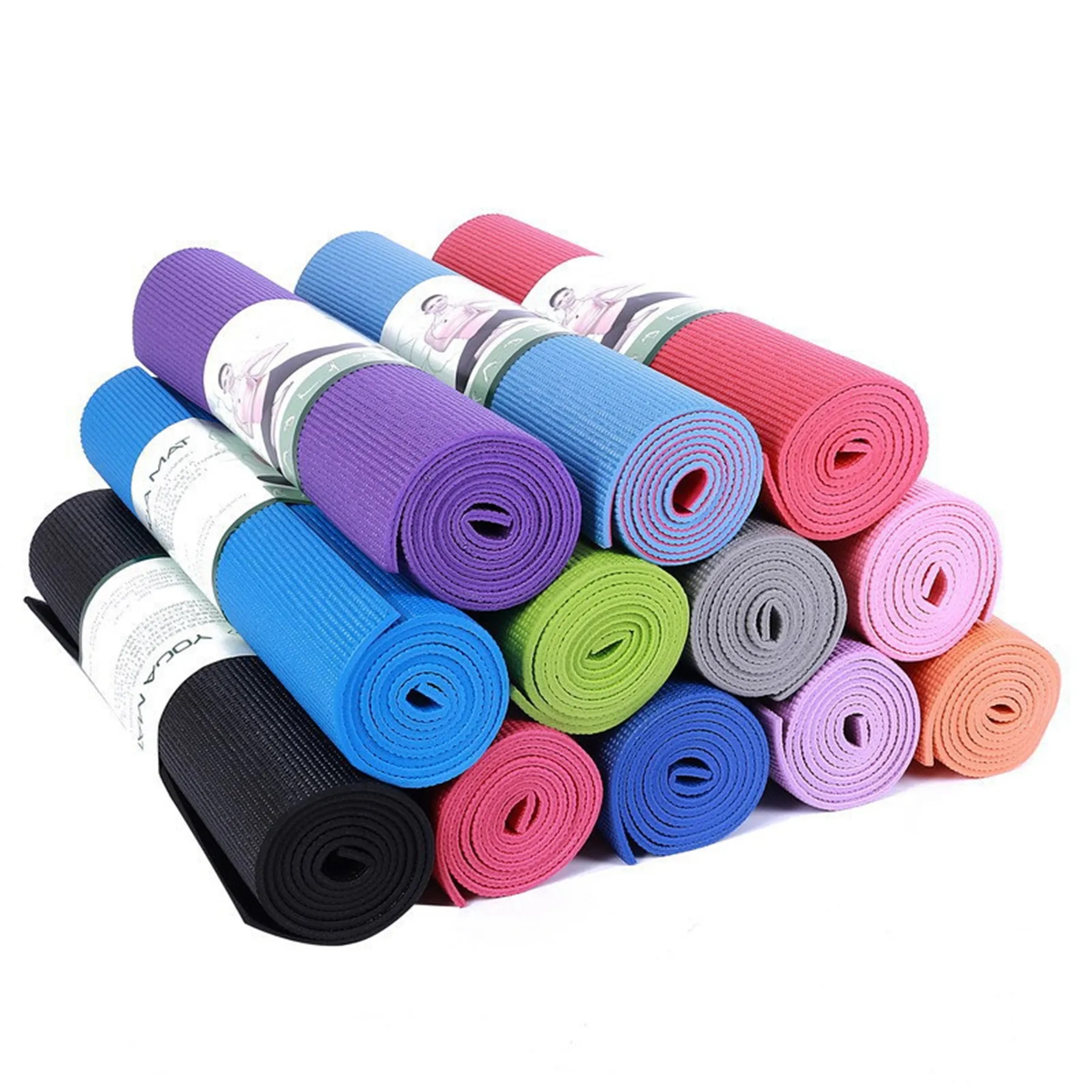 PVC Yoga Mat with Rope Strap 6