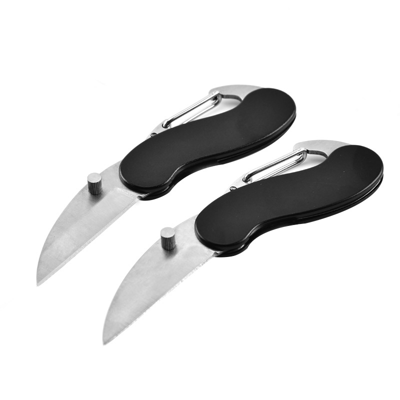 Stainless Steel Folding Pocket Knife and Carabiner 8