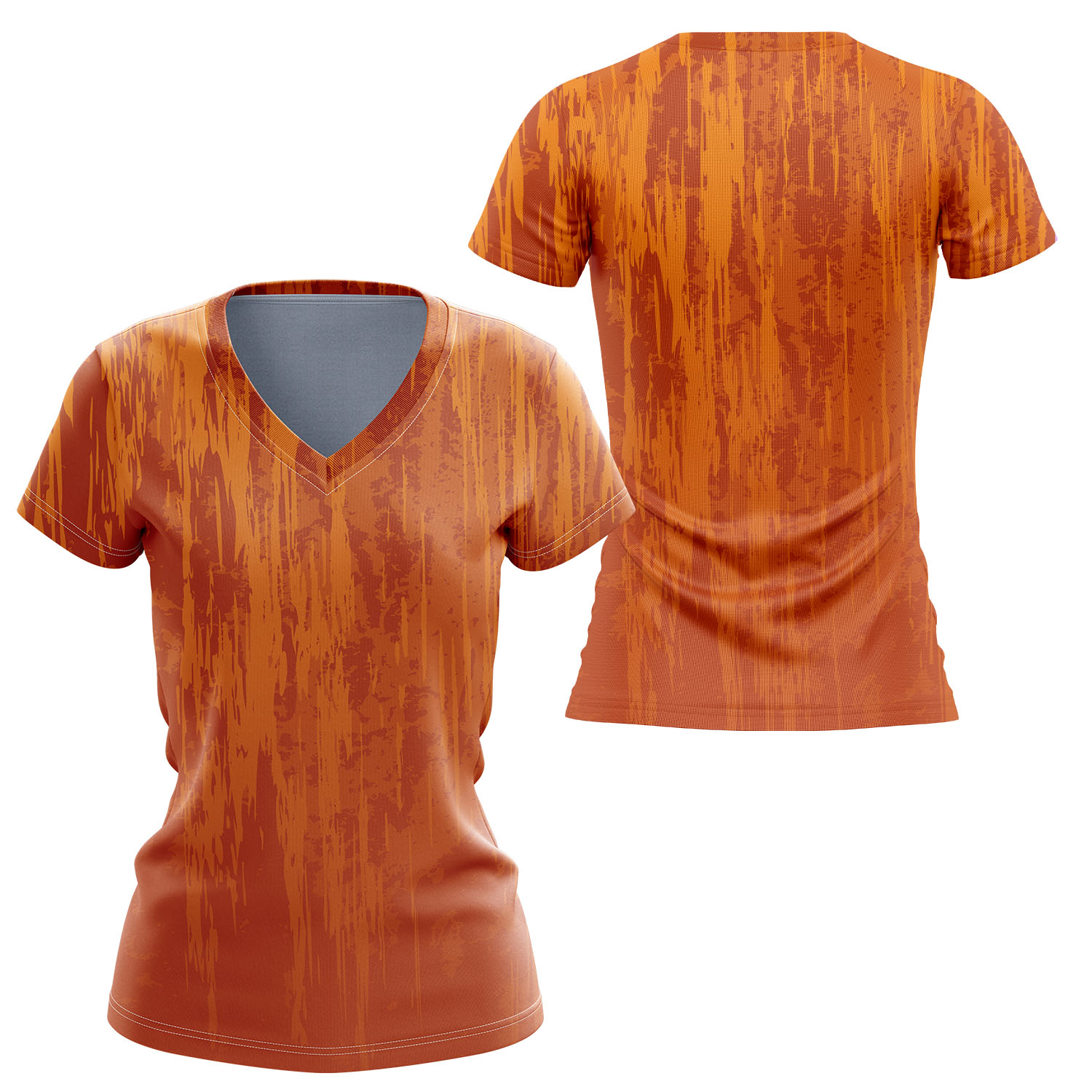 Women 150 GSM Pinhole Mesh Performance Sublimation V-Neck Short Sleeve T-shirt 4