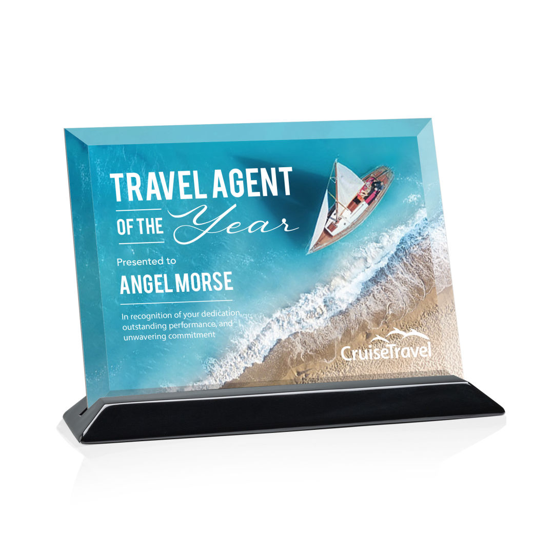 Embassy VividPrint™ Award - Starfire/Black (Horiz)