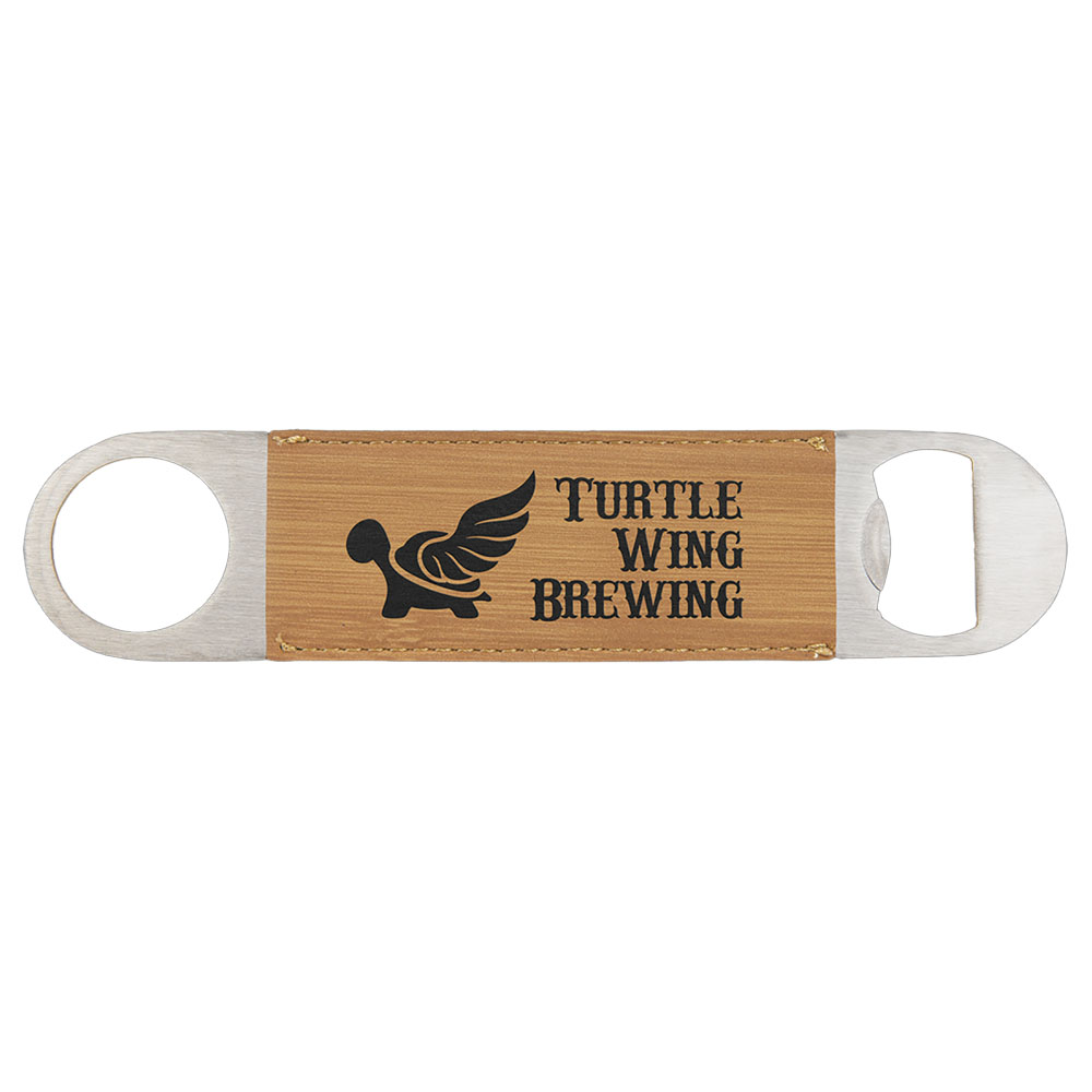 Bamboo Laserable Letherette Bottle Opener 2