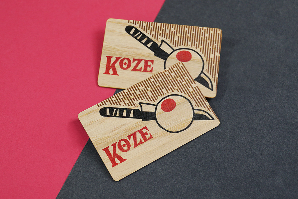 White Oak Wood Business Cards 3