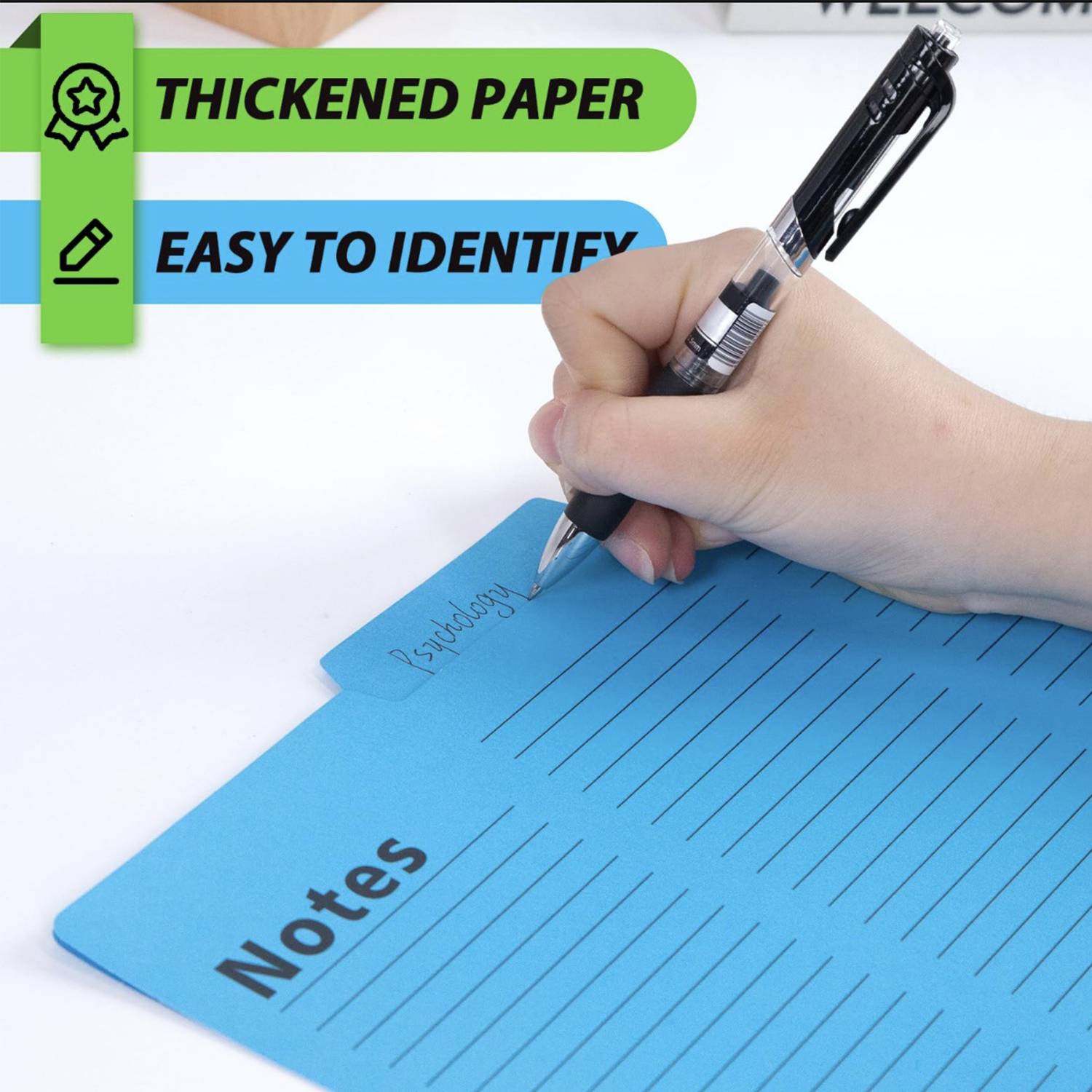 16-Pack Notes Tabbed Lined File Folders 6