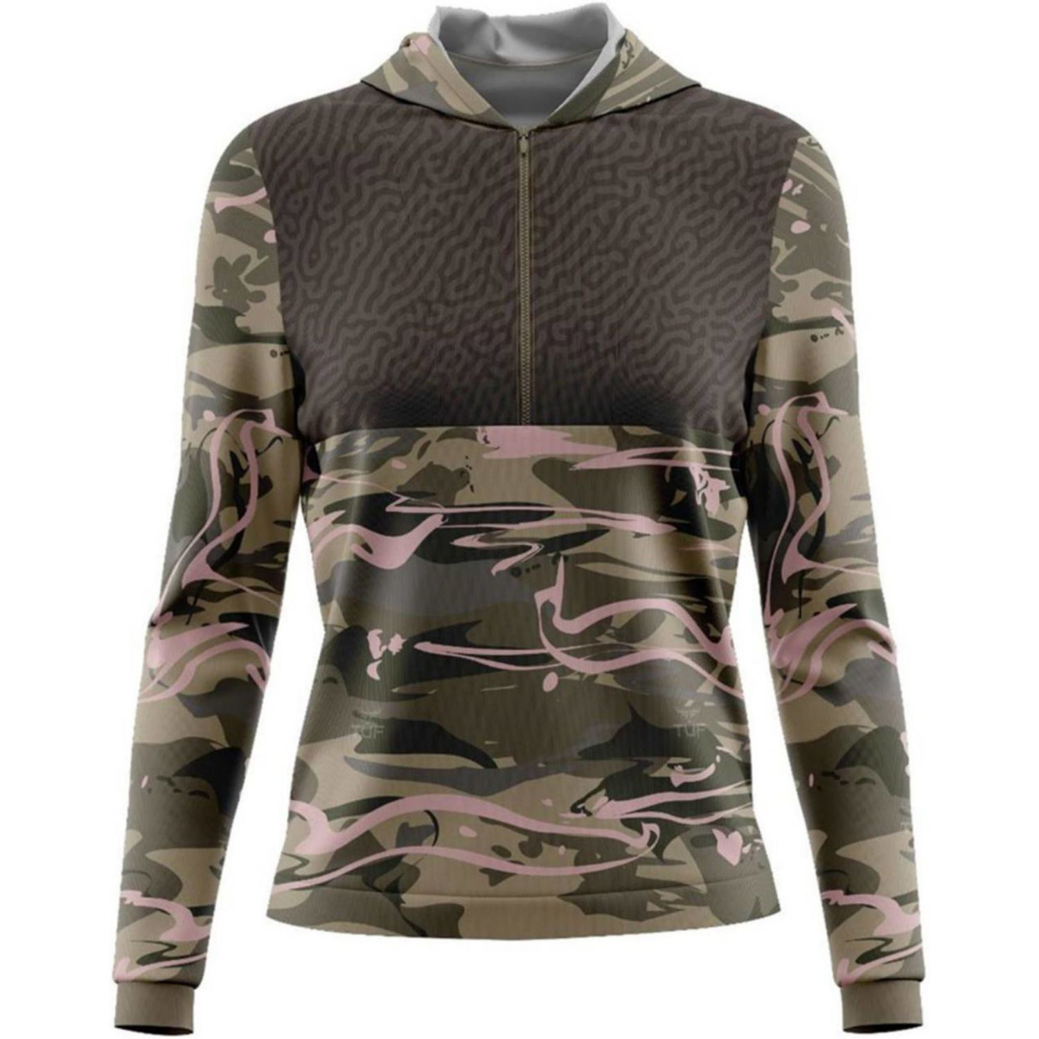 Antler® Women's 4.4 oz. Polyester Interlock Pullover Half Zip Hoodie 1
