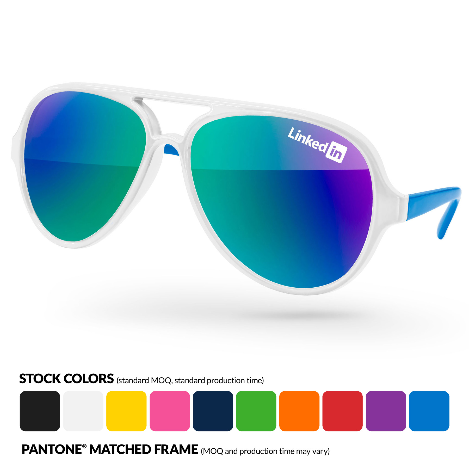2-Tone Aviator Sport Mirror Sunglasses 13