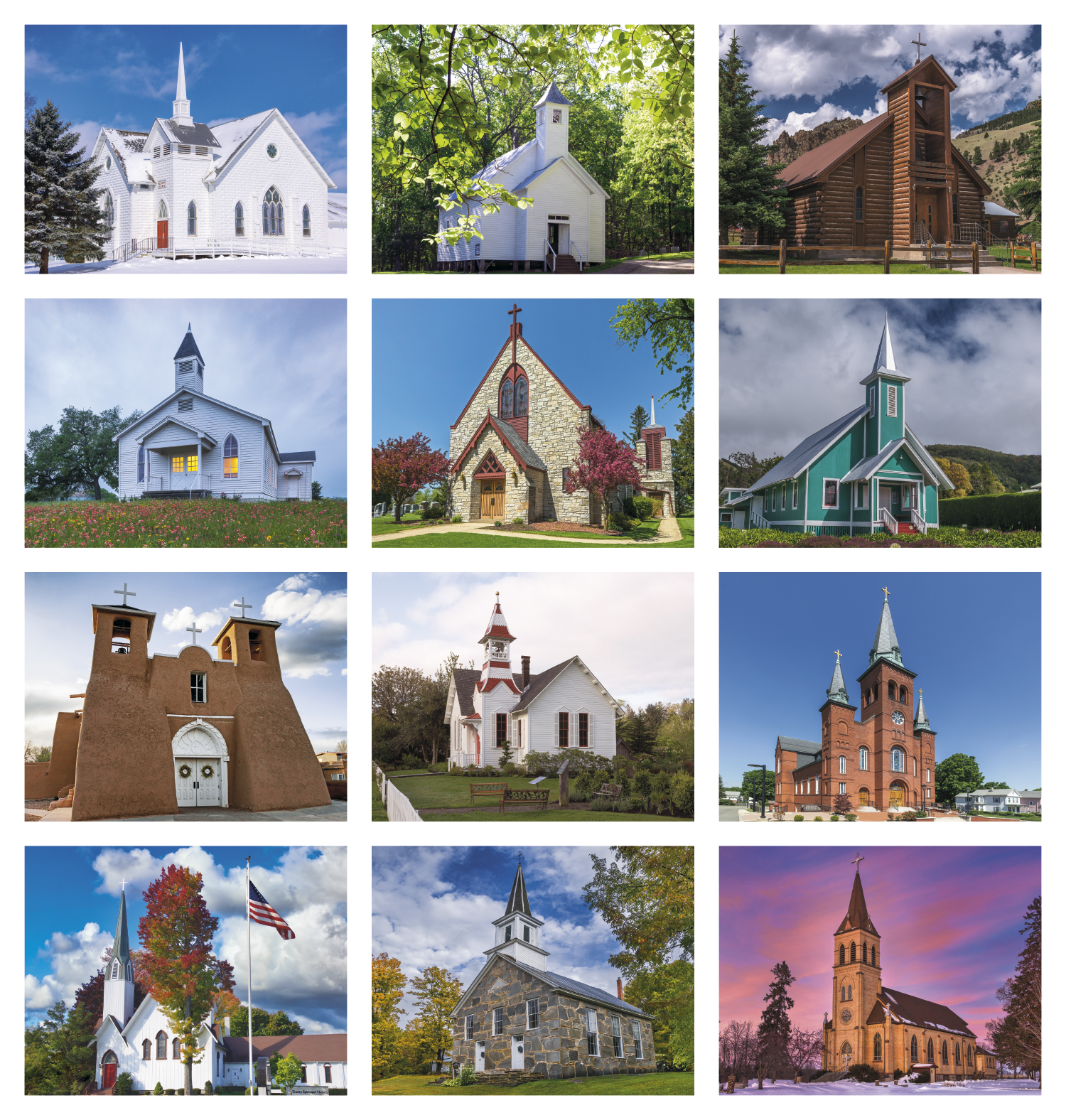 Good Value™ Scenic Churches - Spiral Calendar 29