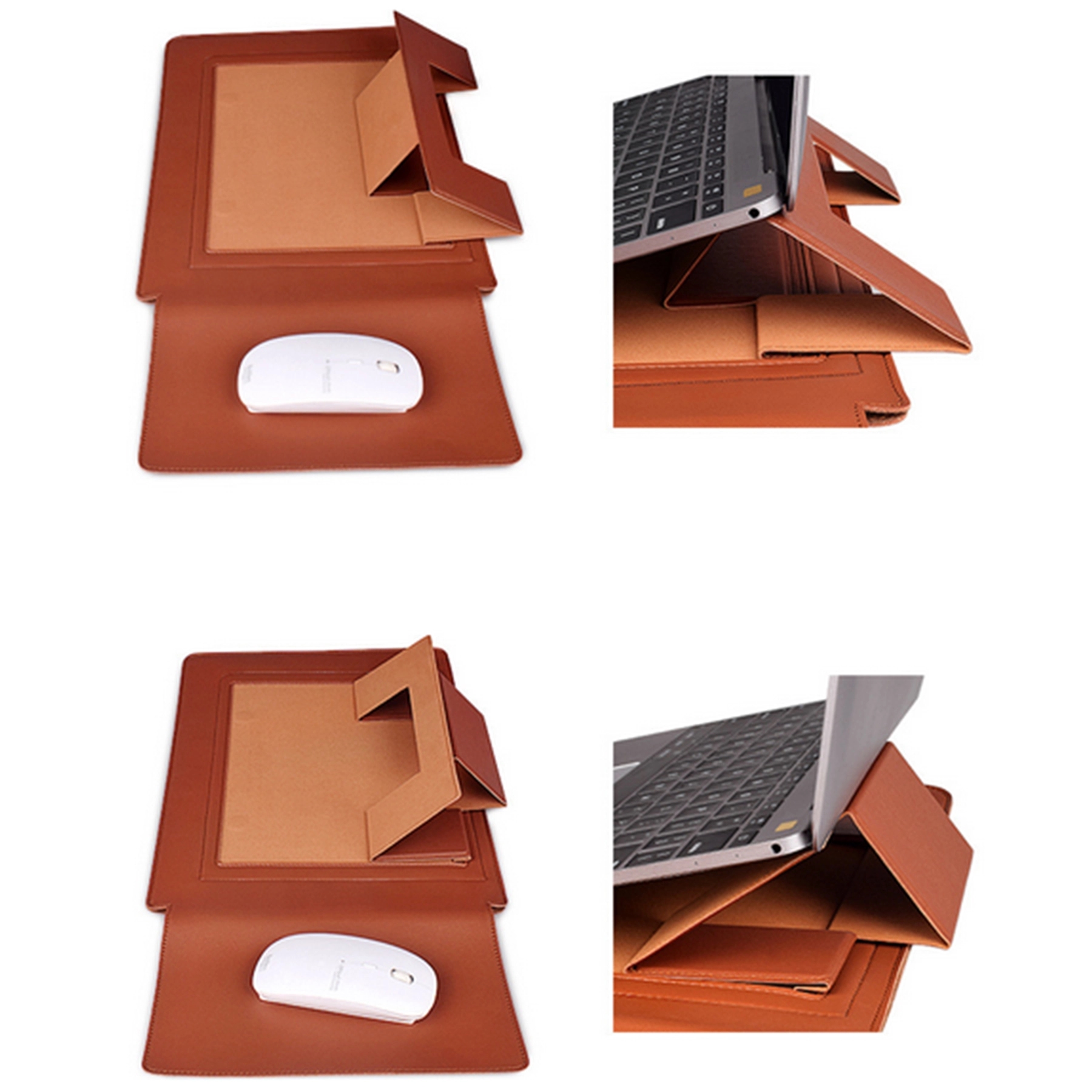 Multifunction Stand Leather Laptop Sleeve 6