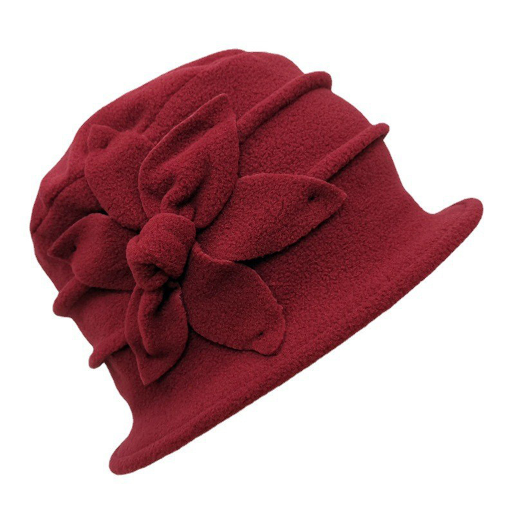 Fleece Flower Cloche Hat 9