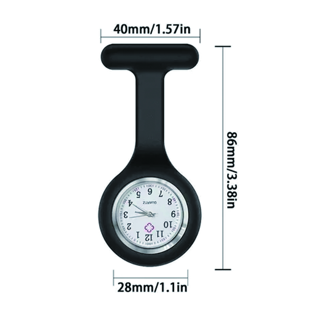 Silicone Nurse Fob Watch with Safety Pin Clip 6