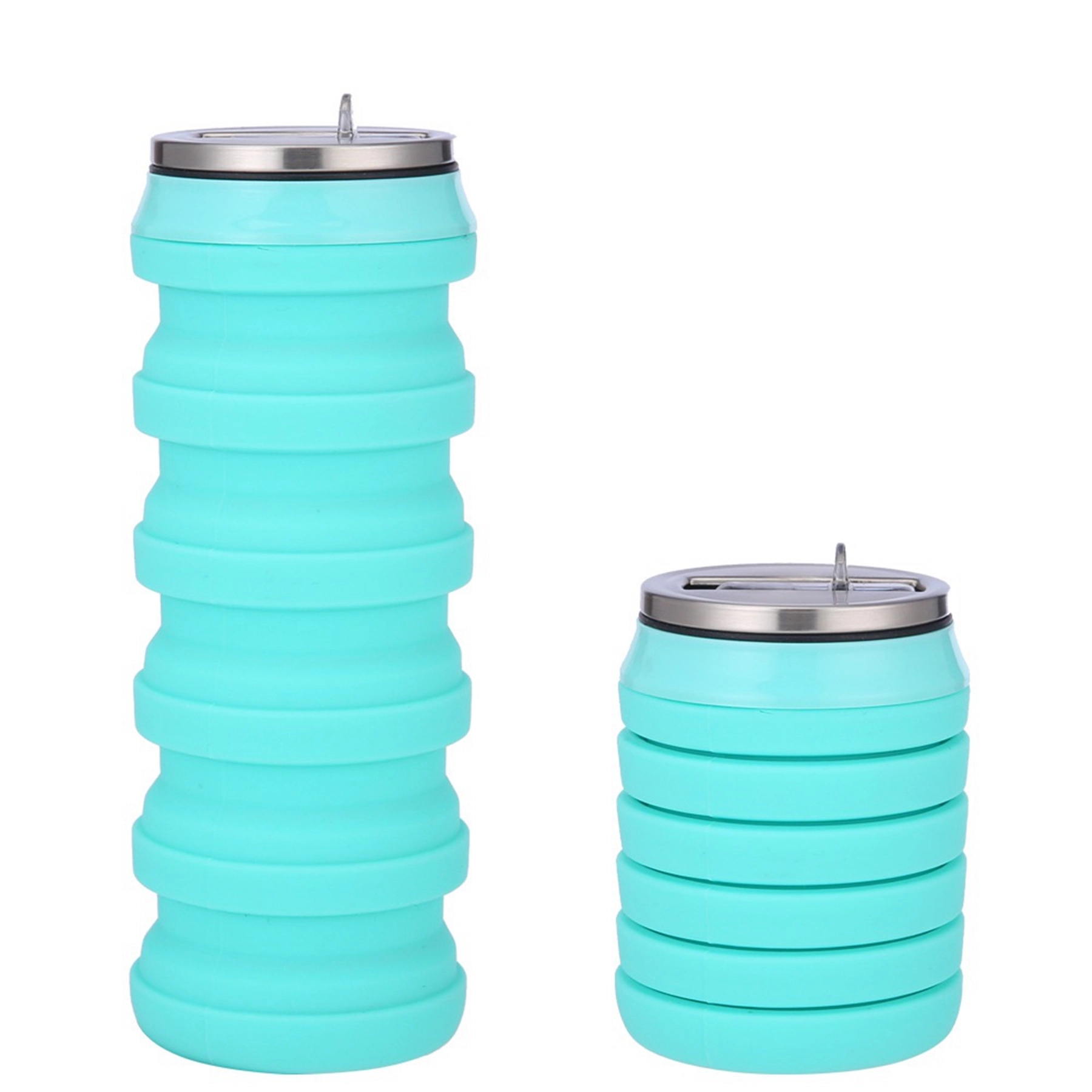 16 Oz. Silicone Collapsible Bottle with Drinking Lid 11