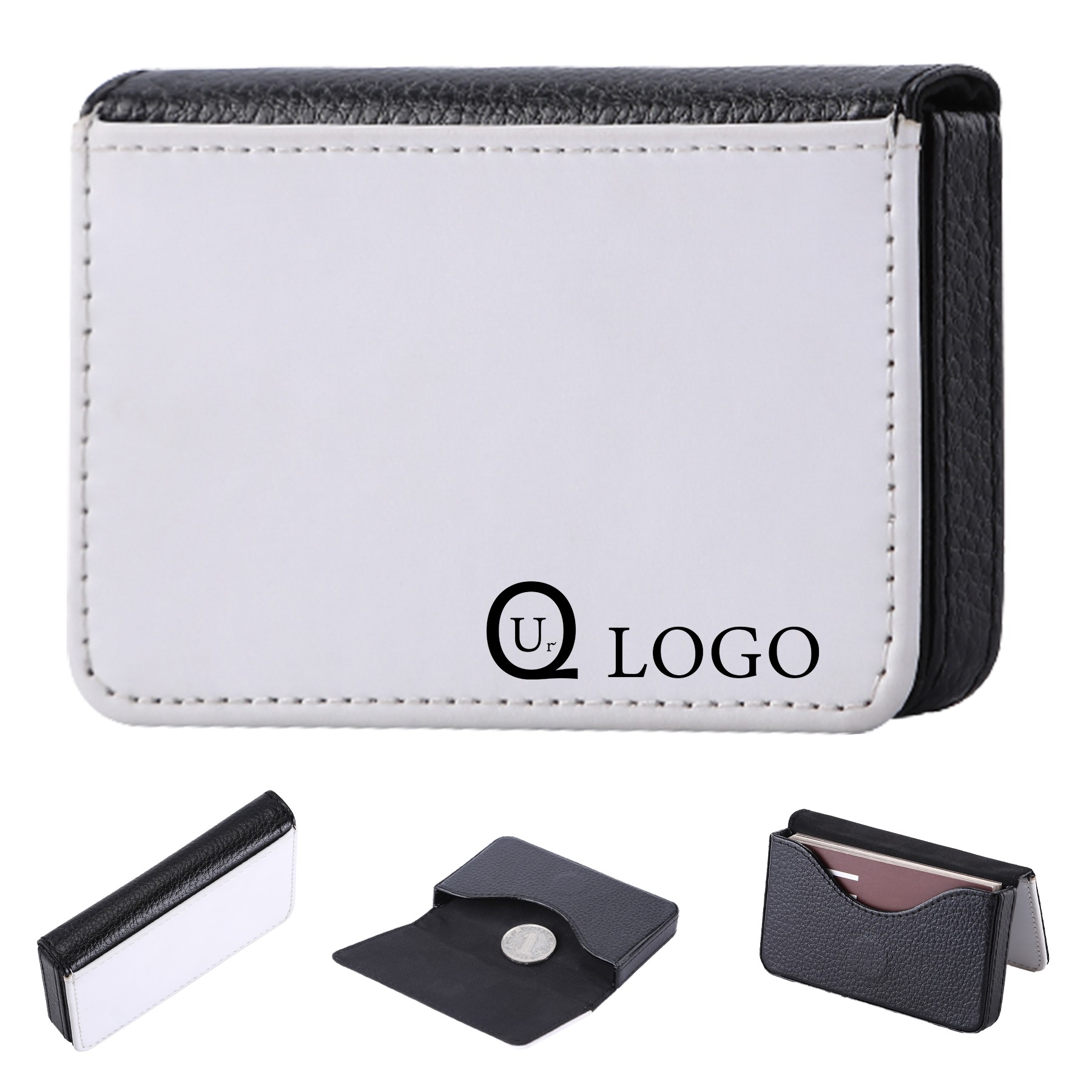 Two-Color Pu Name Card Holder