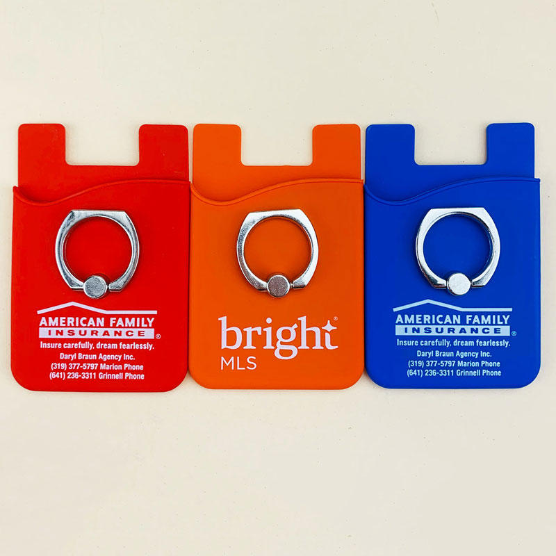 Silicone Phone Wallet w/ Finger Ring Holder 5