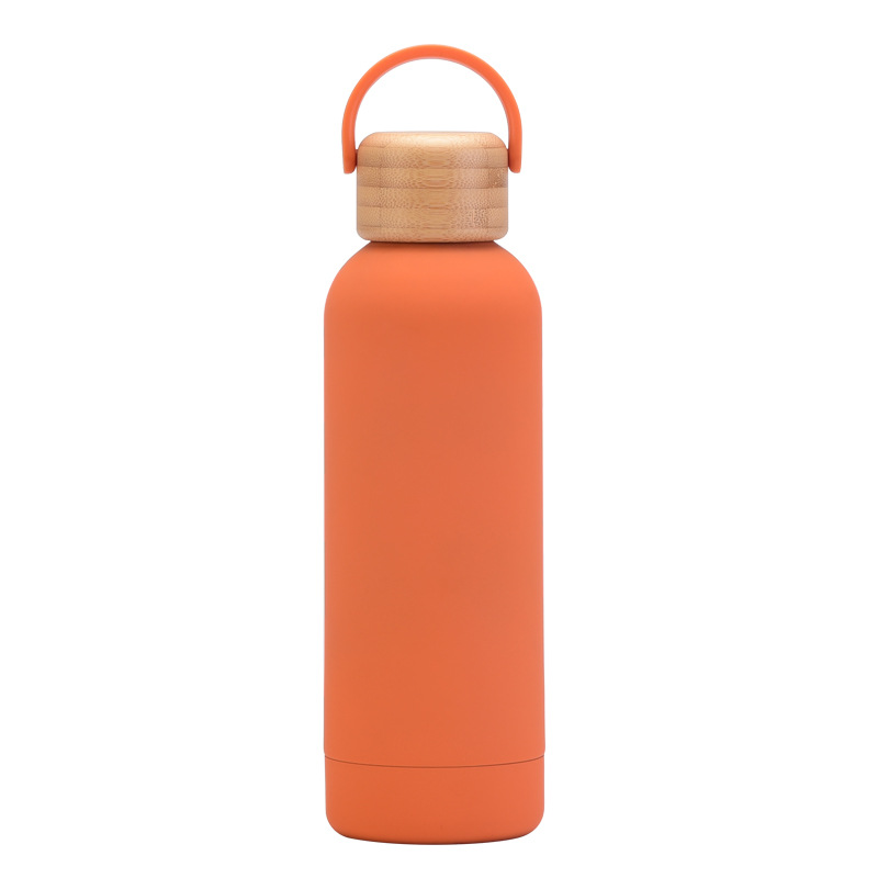 17 oz. Double Wall Stainless Steel Water Bottle w/ Bamboo Lid 23