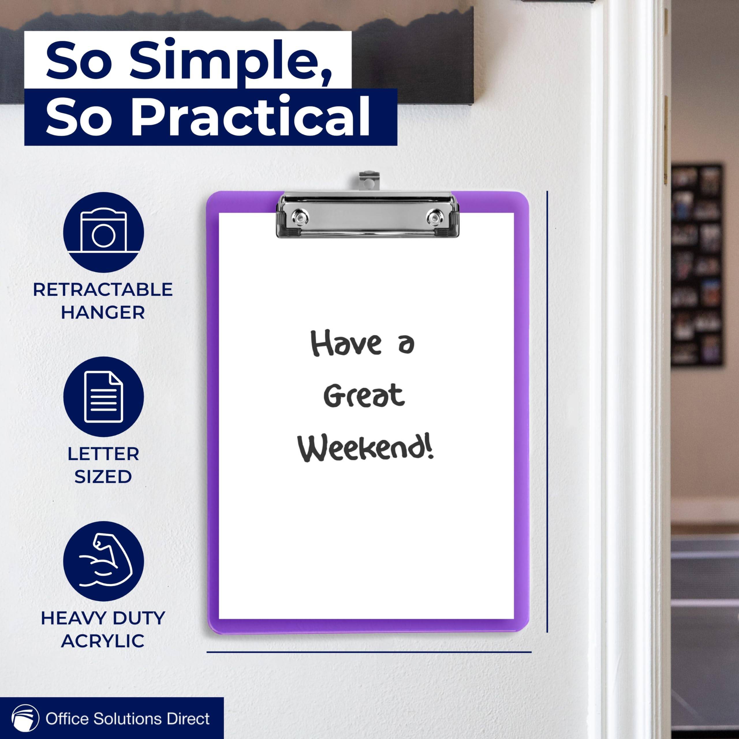 A4 Transparent Plastic Clipboards with Low Profile Clip 4