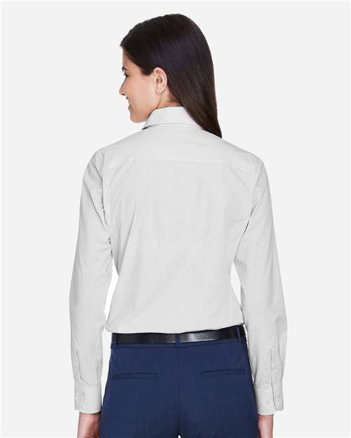 Women's Crown Collection® Gingham Check Woven Dress Shirt - D640W 22