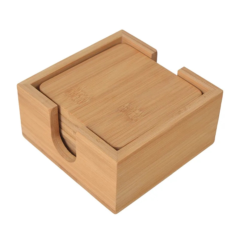 Bamboo Coaster Set 4