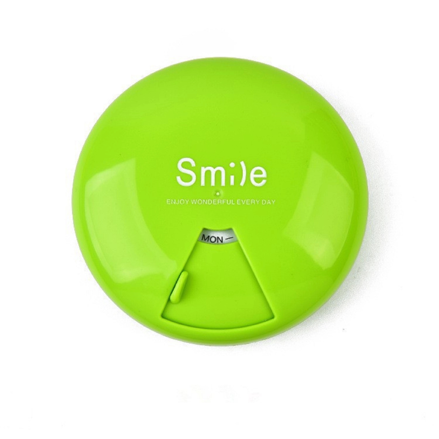 Round Shaped 7 Compartments Rotate Pill Box 5