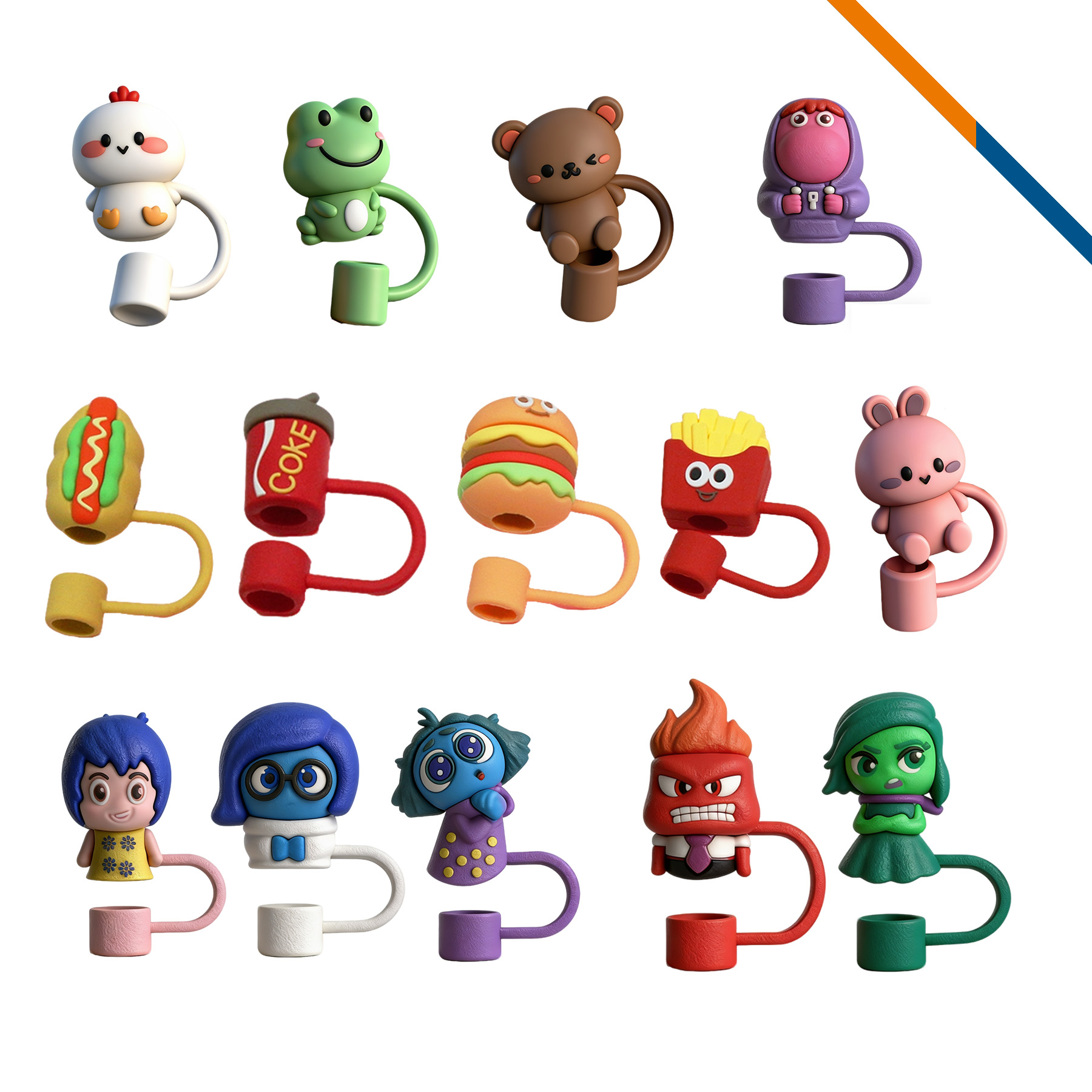 Nipfit 3D Custom Shape PVC Straw Topper 2