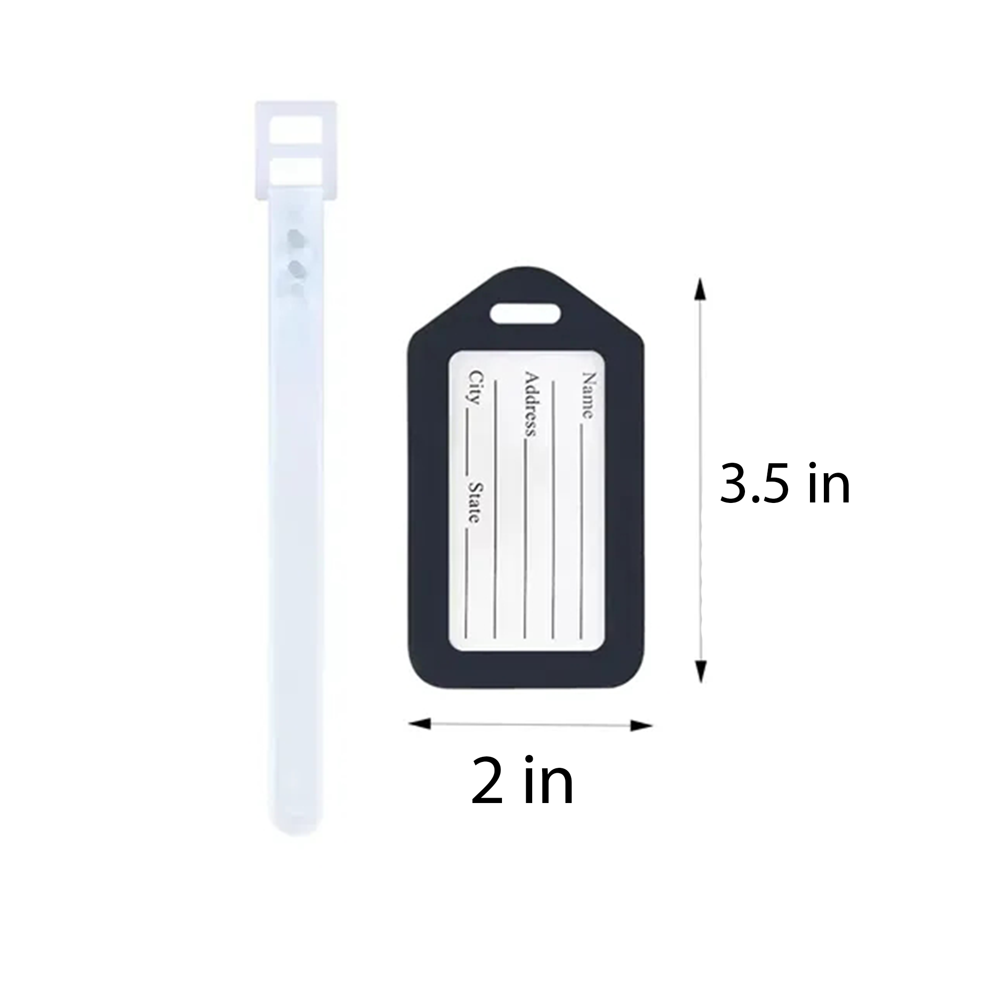 Plastic Luggage Tag with Lanyard 3