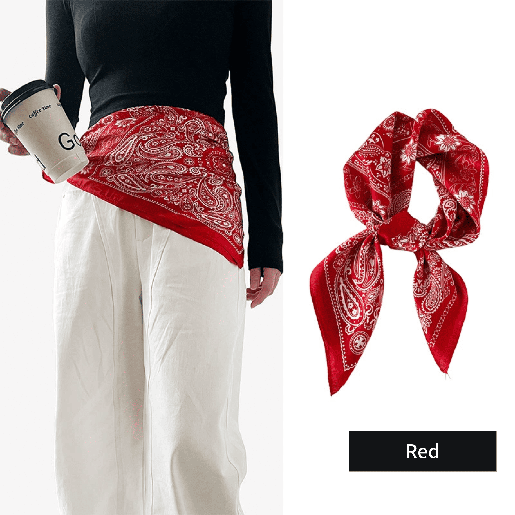 Elegant Paisley Print Bandana 2