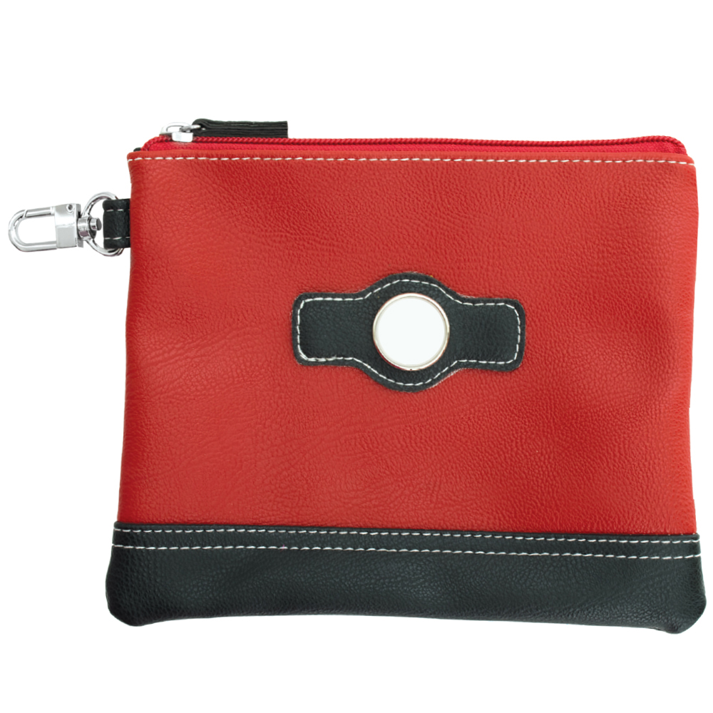 Leatherette Zippered Valuables Pouch 6
