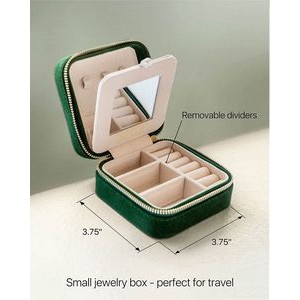 Plush Velvet Travel Jewelry Box Organizer 2