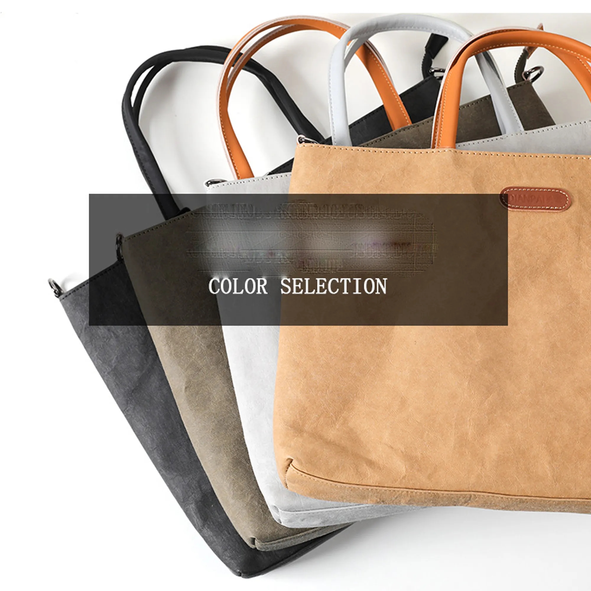Washable Kraft Paper Laptop Bag 5