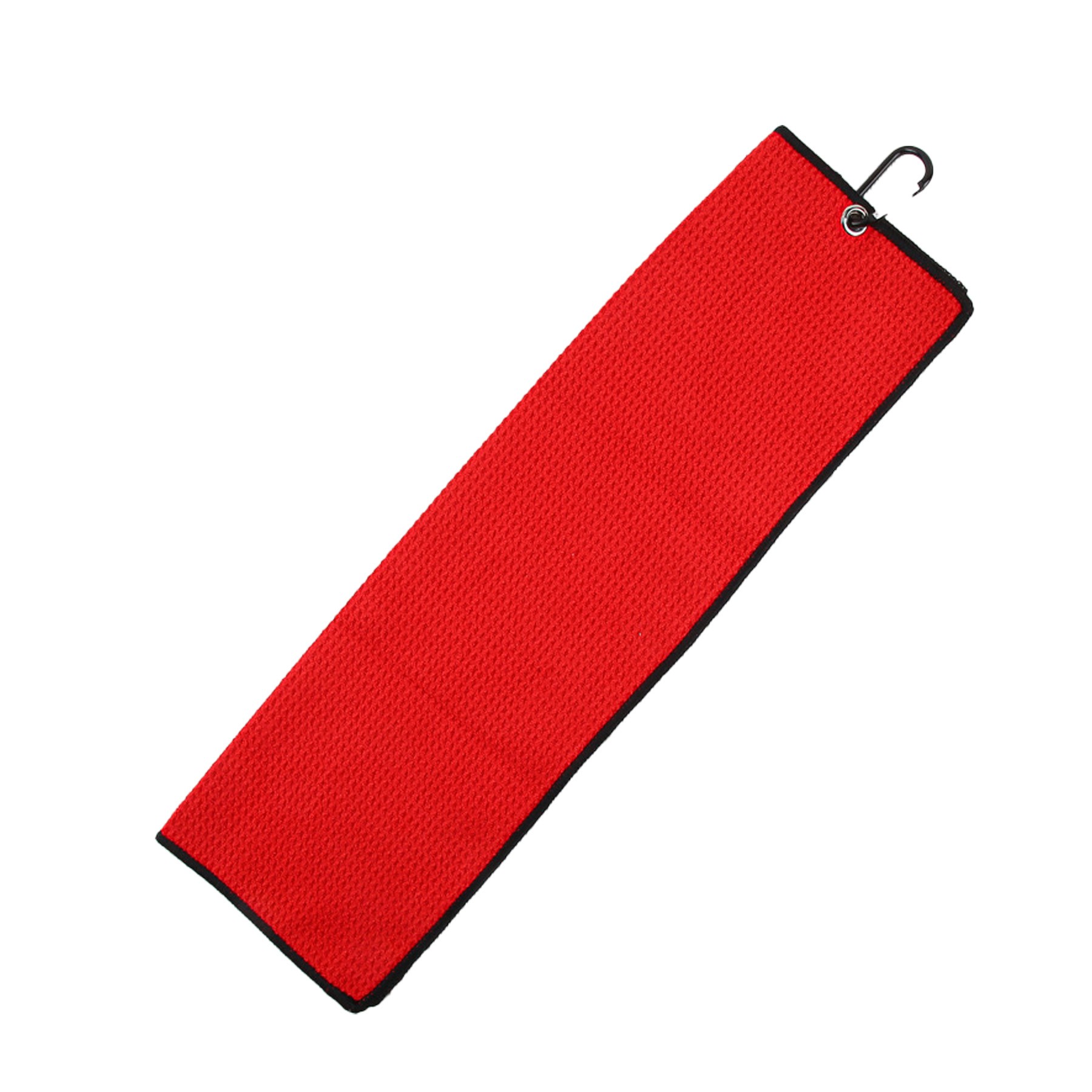 Tri-Fold Waffle Microfiber Golf Towel w/Carabiner 3