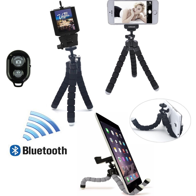 iBank ® Tripod for iPhone Samsung Android Phones GoPro for Selfies Vlogging Live Streaming 4
